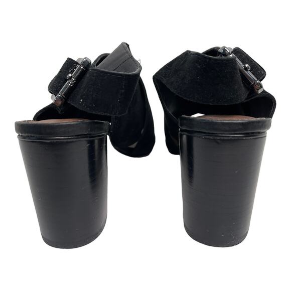 Donald J. Pliner Sandals Peep Toe Suede Black 6.5 - Picture 11 of 13